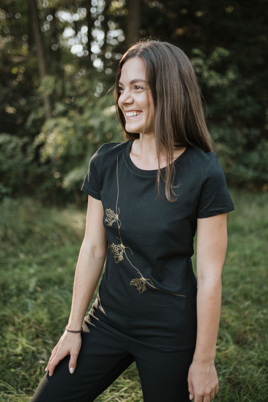 Golden fireflies women's tee