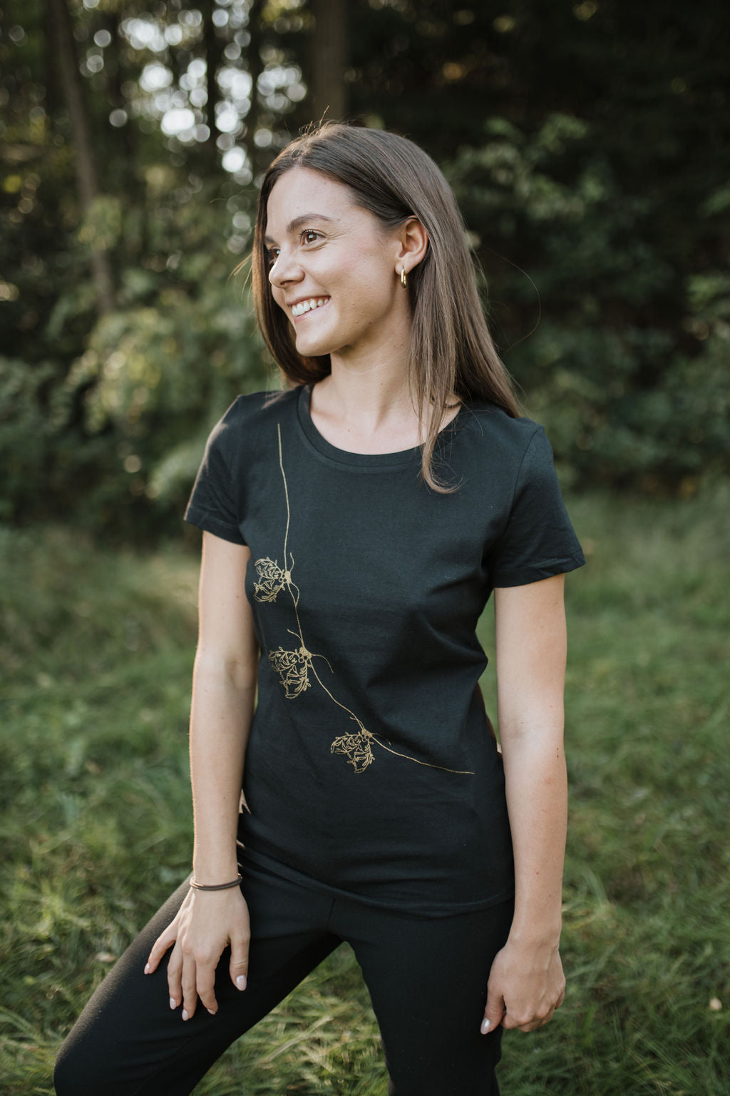 Golden fireflies women's tee