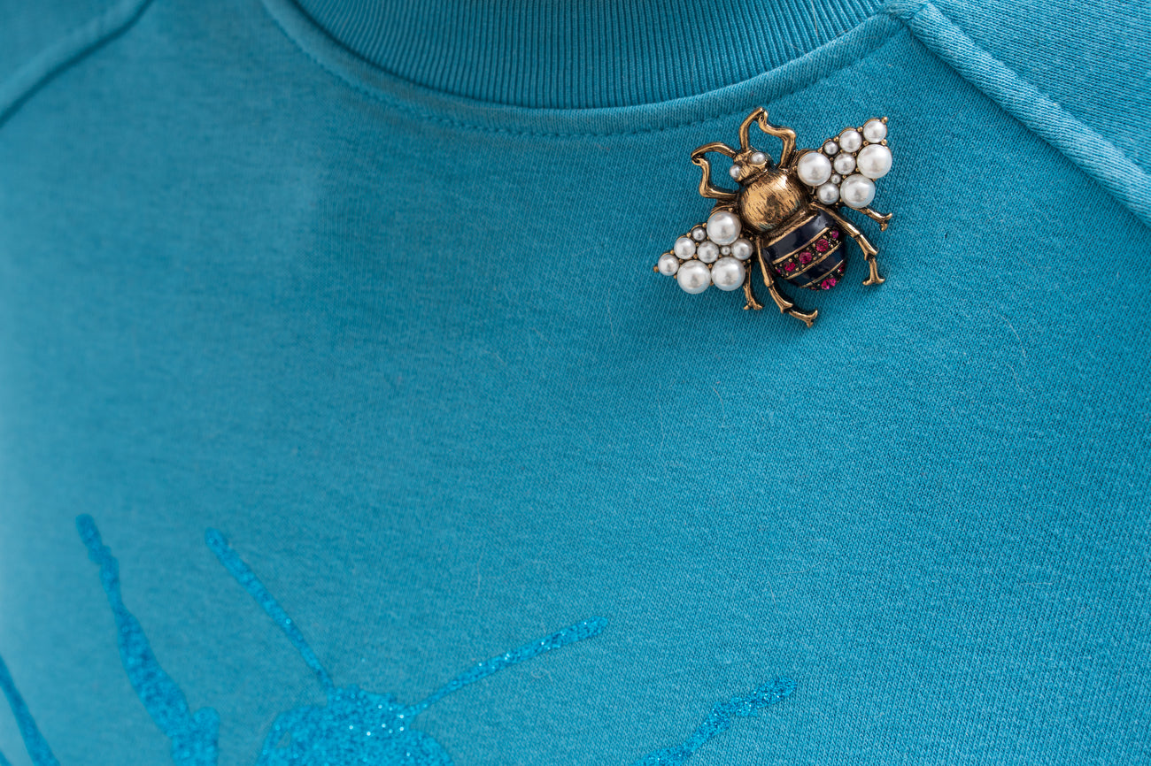 Pearle bumble bee brooch