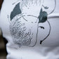 Majica na dolg rokav z abstraktnim potiskom bleščečega metulja - PREMIUM kvaliteta