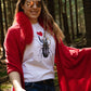 Silver scarab with pink plush heart, female model - 150 g cotton