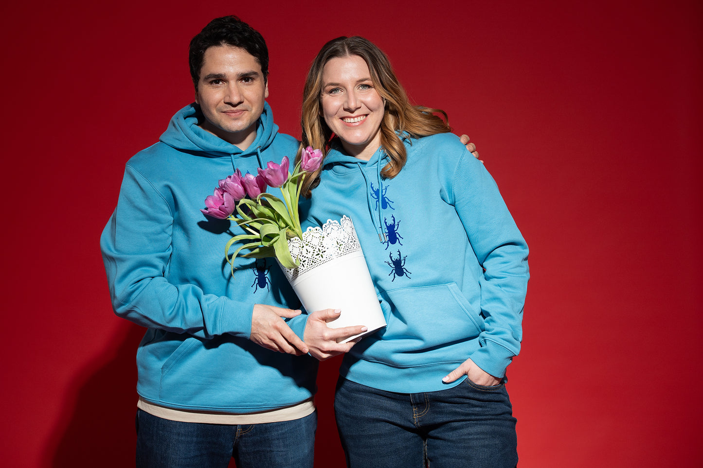 Hoodie unisex trije rogači
