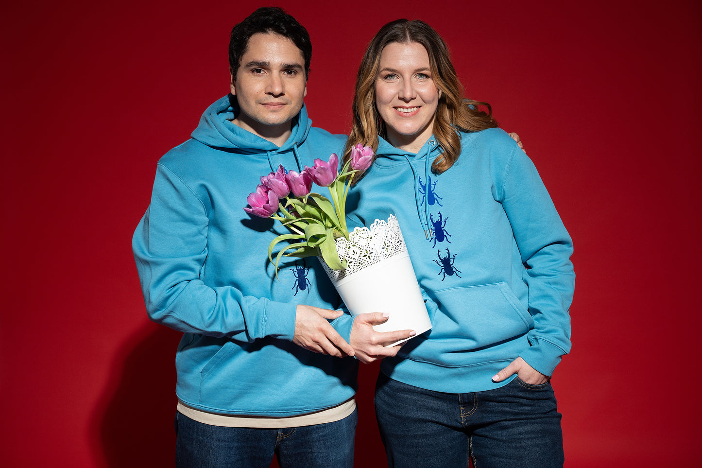 Hoodie unisex trije rogači