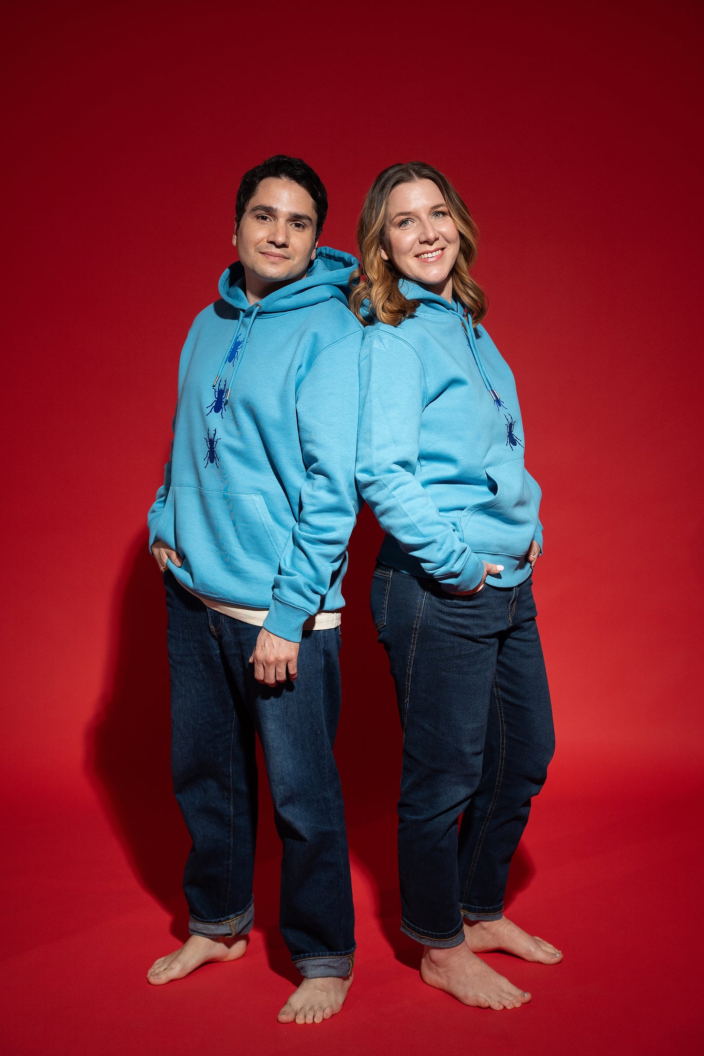 Hoodie unisex trije rogači