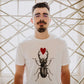 T-shirt with scarab and plush heart