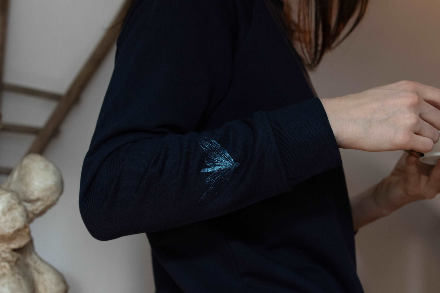 Glittering butterfly sweater