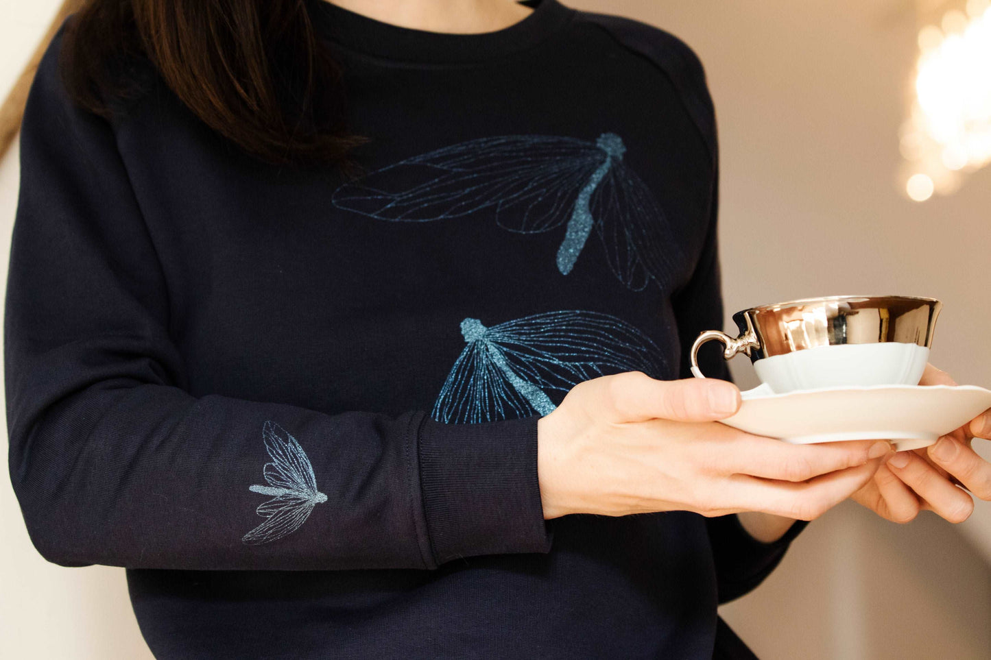Glittering butterfly sweater