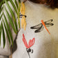 Sweater with 3D dragonflies
