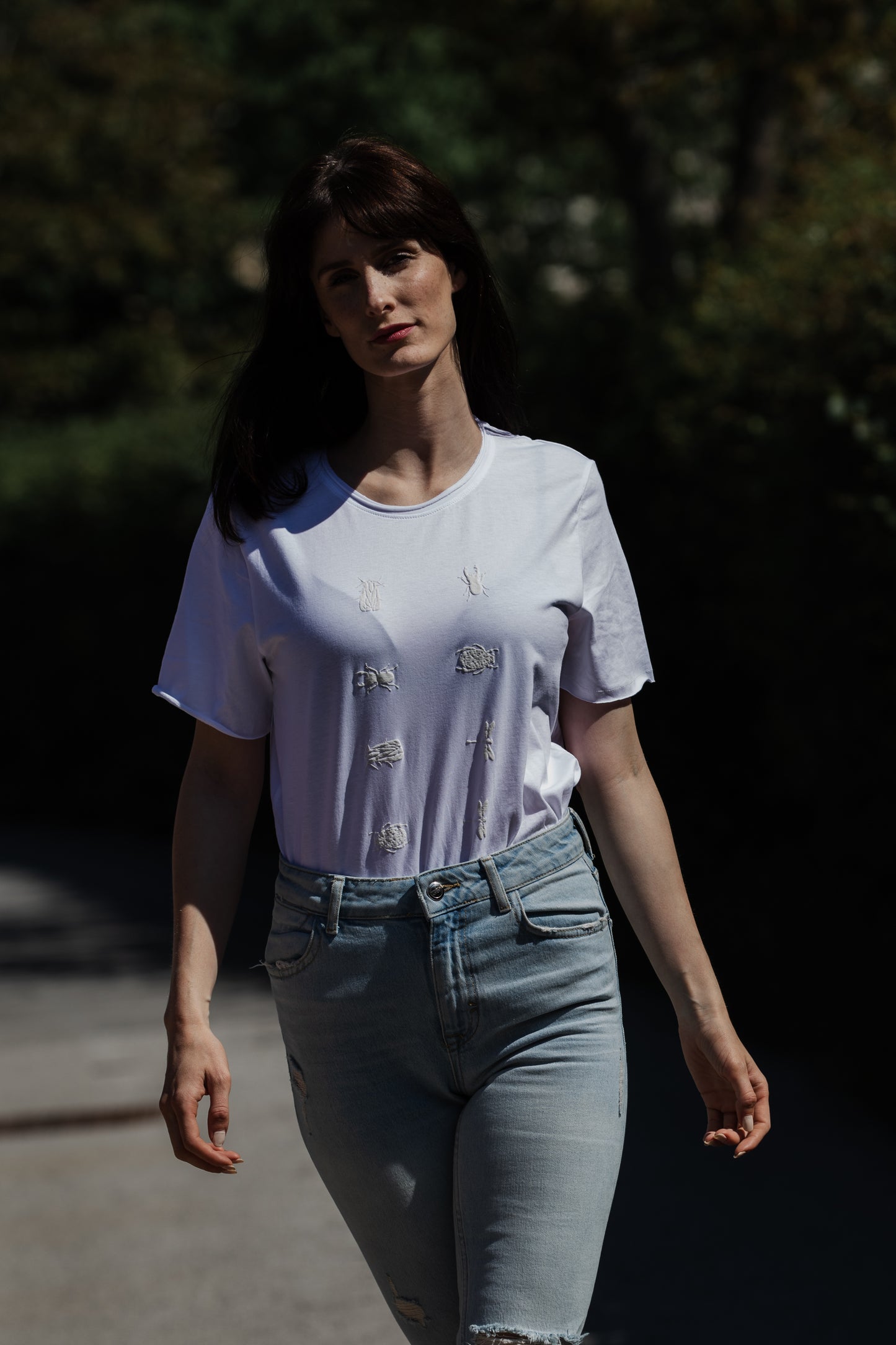 White T shirt and small 3D bugs
