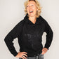 The women's cropped hoodie with a glitter Bee on the front