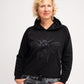The women's cropped hoodie with a glitter Bee on the front