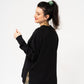 Pulover ženski oversize črn