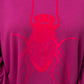Women's oversize sweater with side cut, 300 g organic cotton - longer on the back