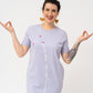 Women t shirt dress with oat and bees