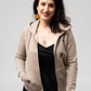  ZIP-THRU HOODIE SWEATSHIRT with black Ladybugs print