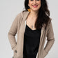  ZIP-THRU HOODIE SWEATSHIRT with black Ladybugs print