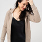  ZIP-THRU HOODIE SWEATSHIRT with black Ladybugs print