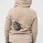  ZIP-THRU HOODIE SWEATSHIRT with black Ladybugs print