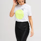 A bee on a fluo circle