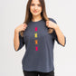 T-Shirt with slightly longer sleeves, straight cut/organic cotton