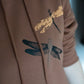Cinnamon hoodie dress with dragonflies 