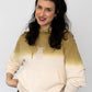 Hoodie ombre olivna barva