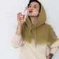 Hoodie ombre olivna barva