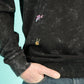 Black splatter sweater with a small bugs