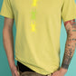 Lime tee with scarab in plush
