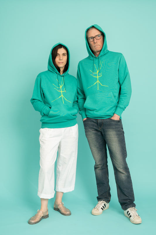 Hoodie in paličnjak v plišu spredaj