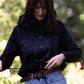 The women's cropped hoodie with a glitter Bee on the front