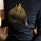 Črna majica na dolg rokav z zlatim potiskom nočnega metulja - PREMIUM kvaliteta