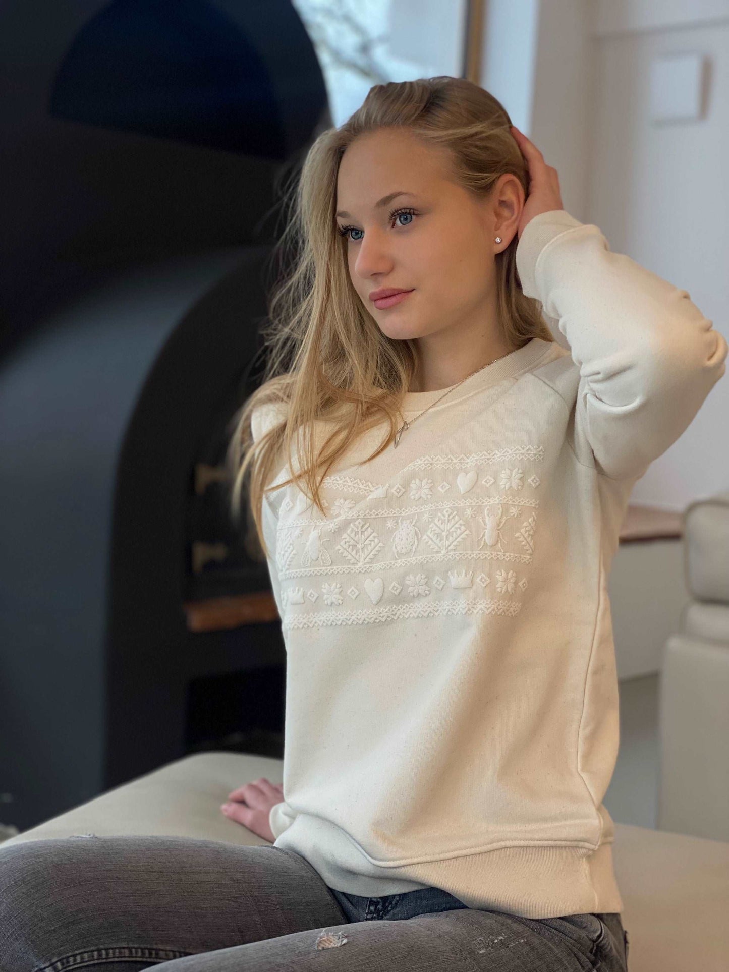 Pulover z norveškim vzorcem - ženski model