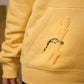 Hoodie v barvi jojobe z ročnim potiskom 3D kačjih pastirjev - Unisex