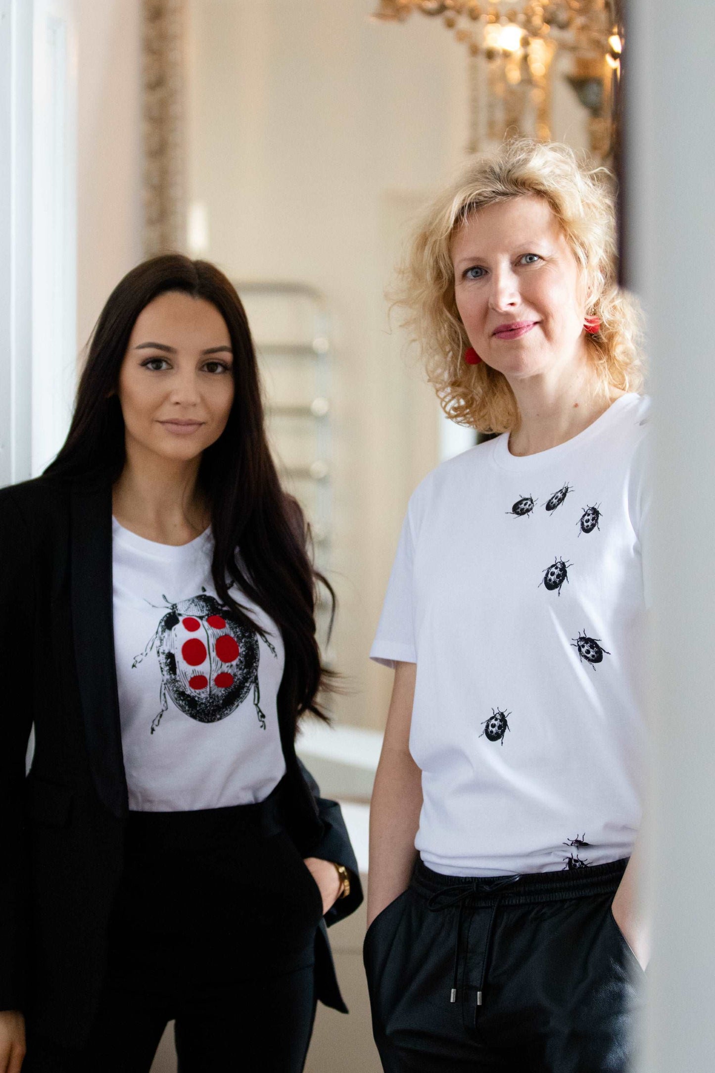 Družina pikapolonic- ženski ali unisex model , kratek rokav /100% organski bombaž