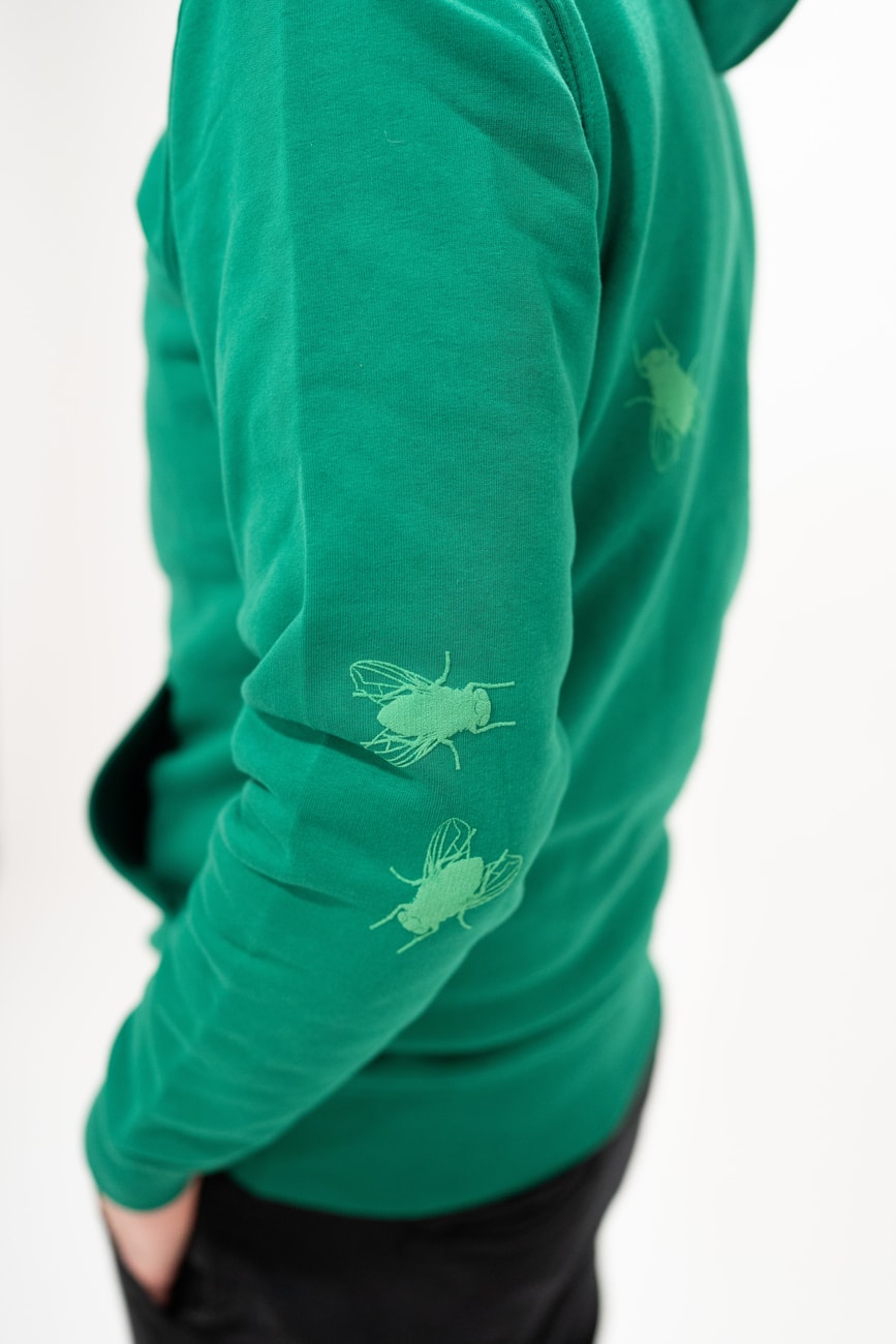 UNISEX Hoodie with a 3D fly made of organic cotton 350g